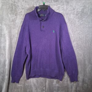 Polo Ralph Lauren Pullover Knit Sweater Mens XL Purple